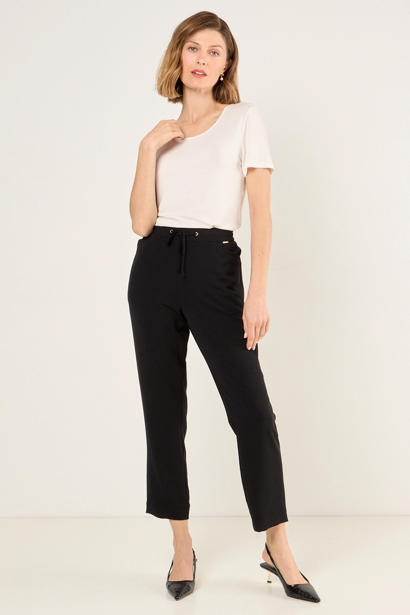 PANTALON LISO NEGRO MUJER MAGRIFFE - 1