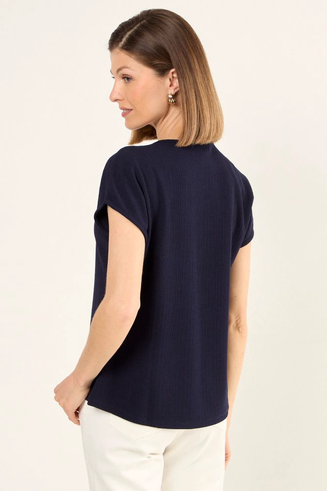 POLERA LISA AZUL MUJER MAGRIFFE - 3
