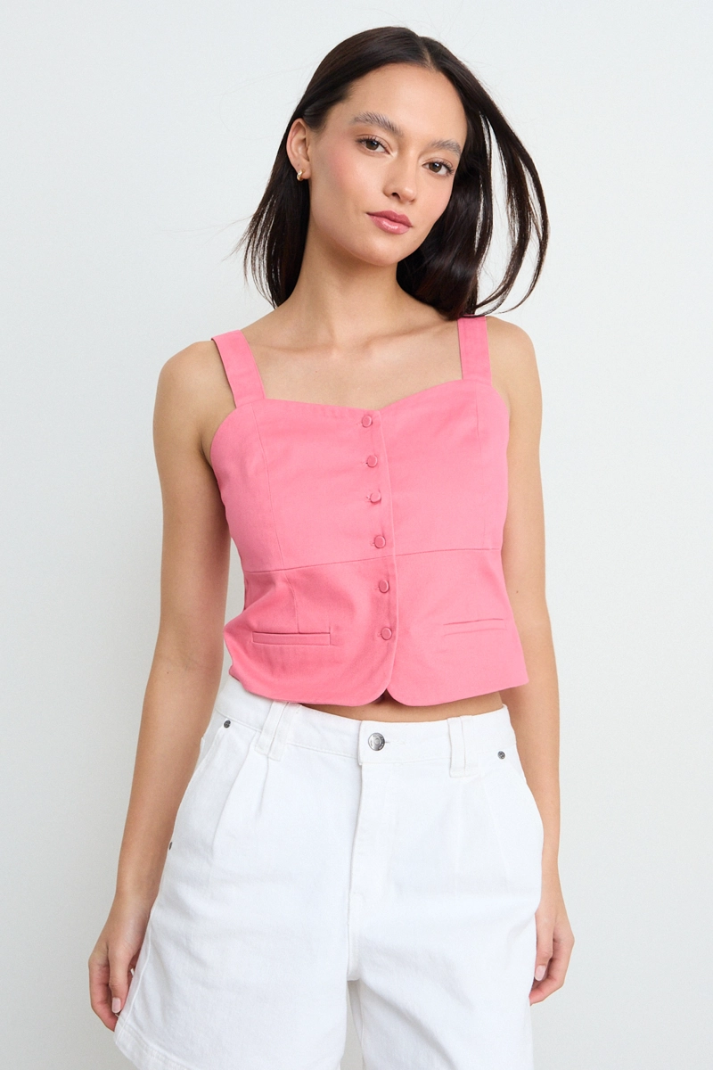 BLUSA LISA NARANJO MUJER IO - 2
