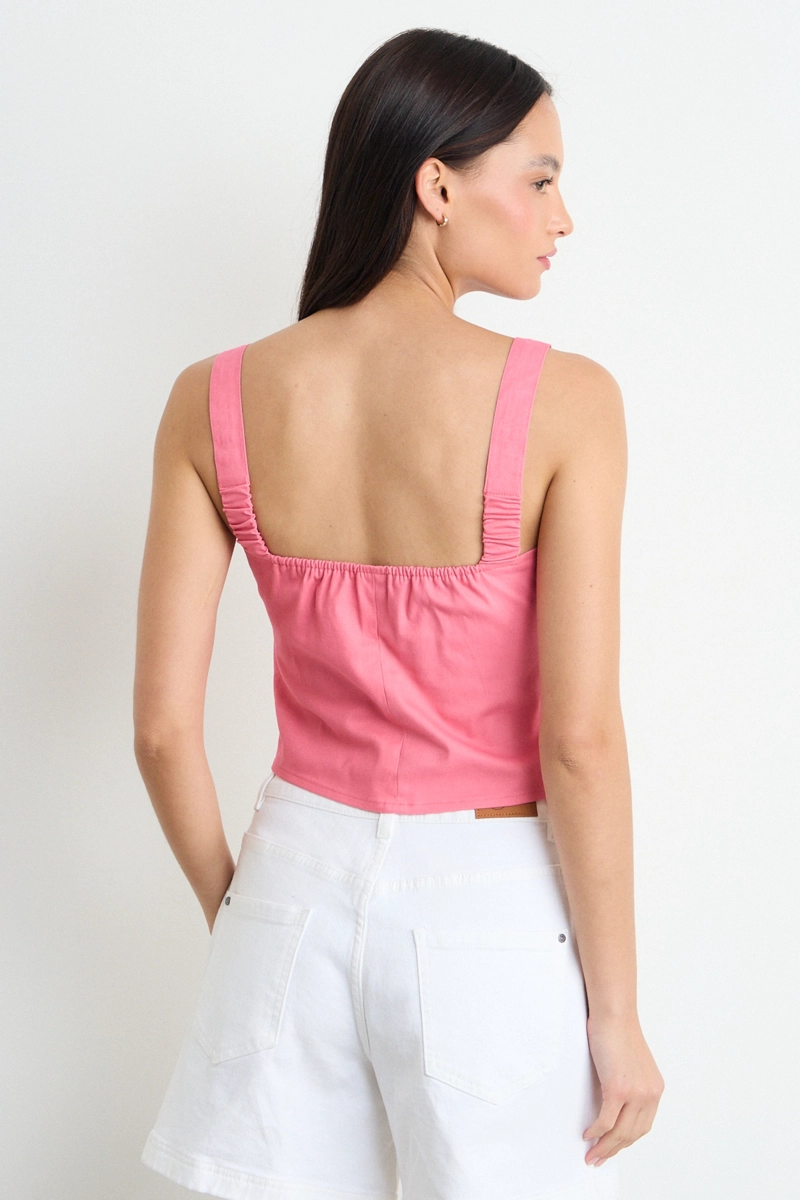 BLUSA LISA NARANJO MUJER IO - 3