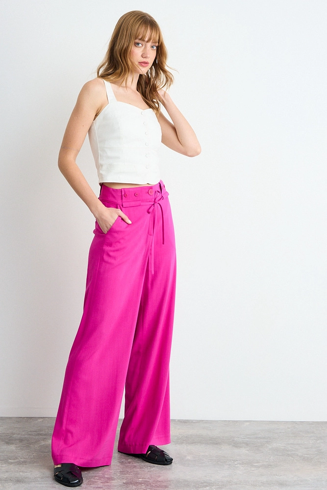 PANTALON LISO FUCSIA MUJER IO - 5