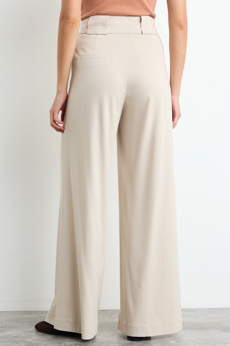 PANTALON LISO BEIGE MUJER IO - 3