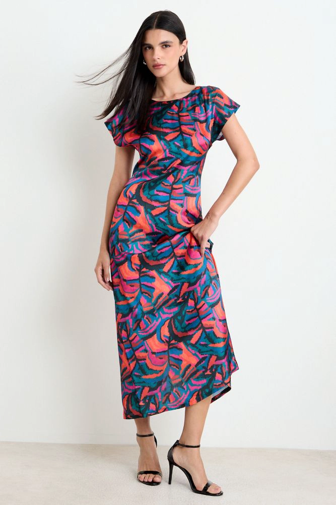 VESTIDO LARGO PRINT ROJO MUJER ASH - 1