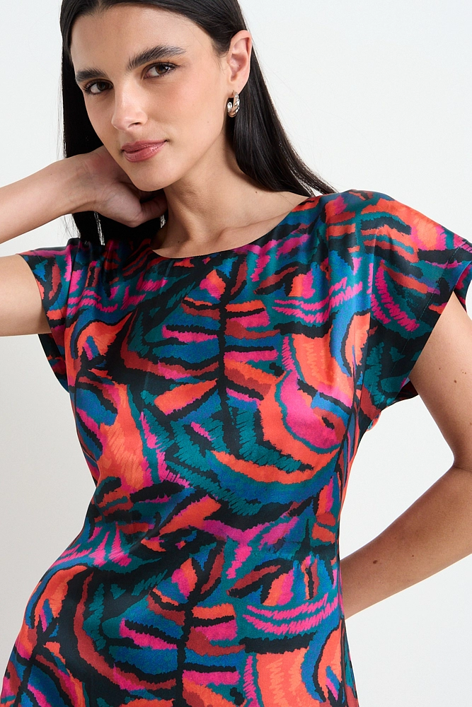 VESTIDO LARGO PRINT ROJO MUJER ASH - 3