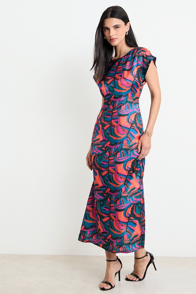 VESTIDO LARGO PRINT ROJO MUJER ASH - 5