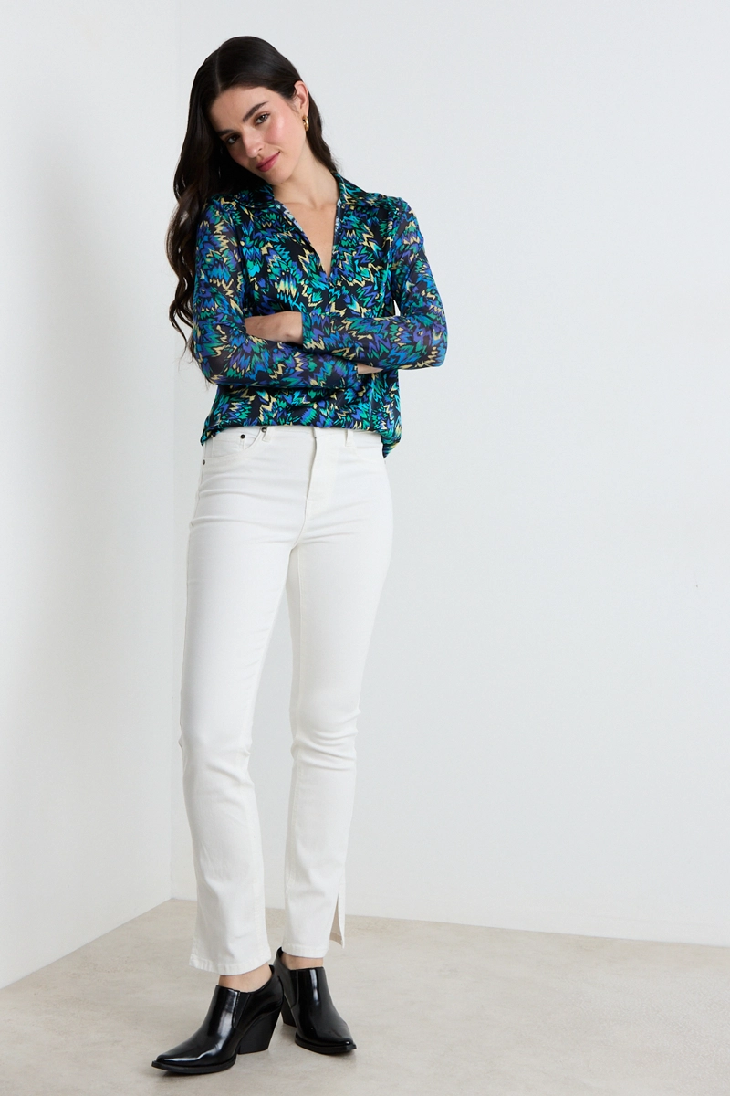 BLUSAS MANGA LARGA AZUL MUJER ASH - 5
