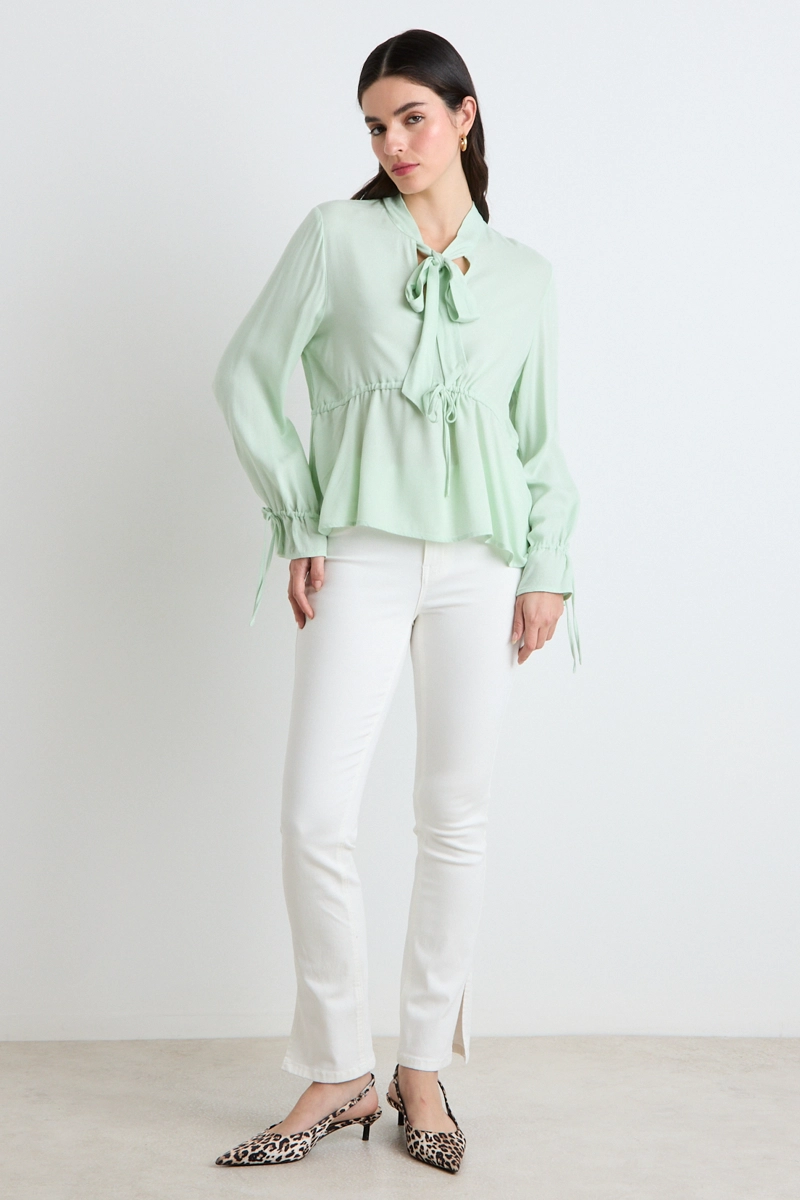 BLUSAS MANGA LARGA VERDE MUJER ASH - 4