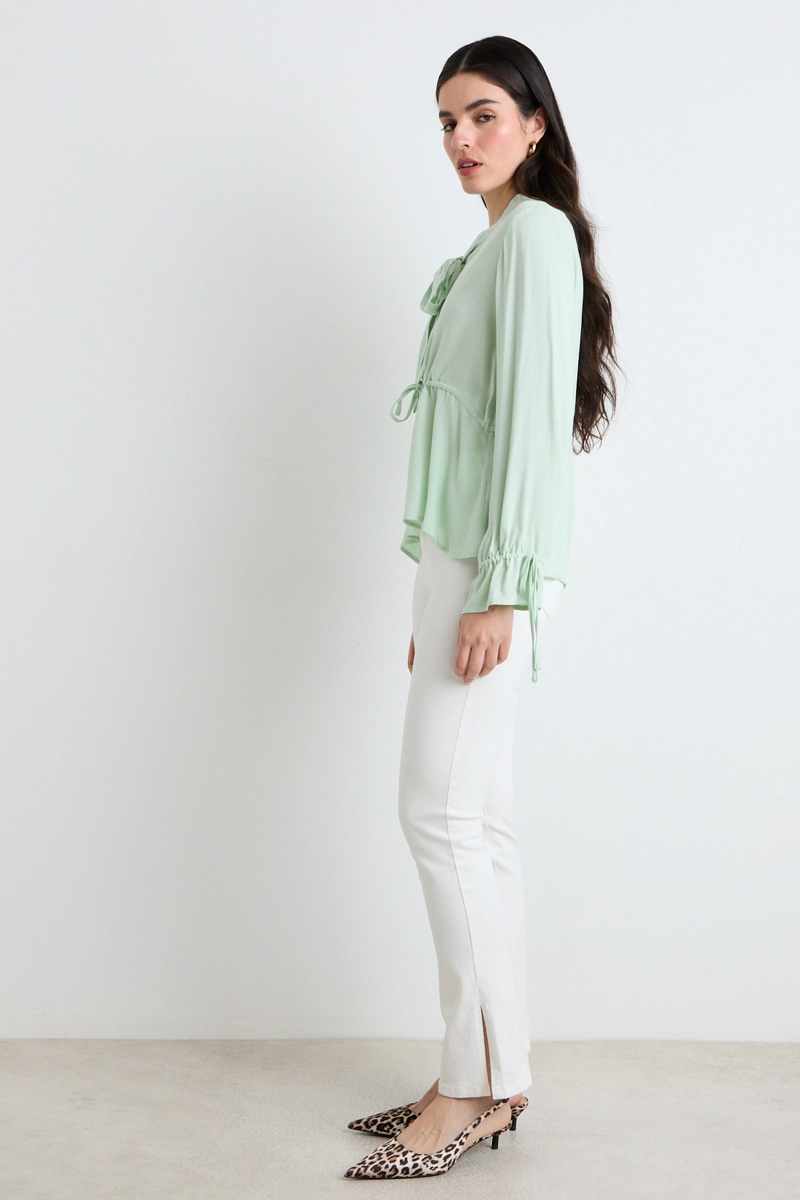 BLUSAS MANGA LARGA VERDE MUJER ASH - 5