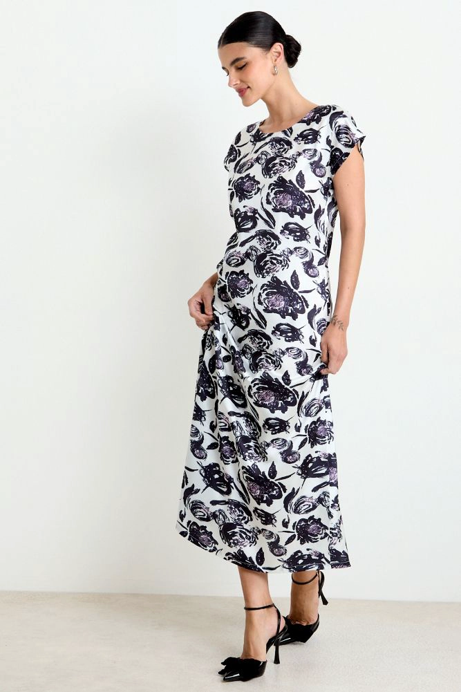 VESTIDO LARGO PRINT NEGRO MUJER ASH - 5