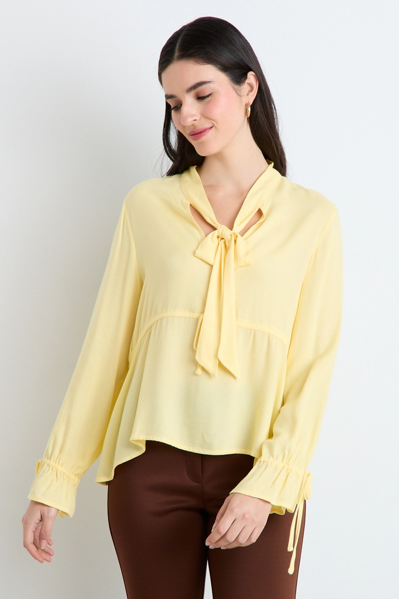 BLUSAS MANGA LARGA AMARILLO MUJER ASH - 1