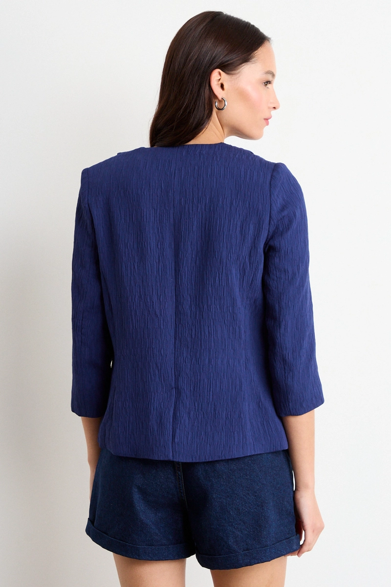 BLAZER LISO AZUL MUJER IO - 3