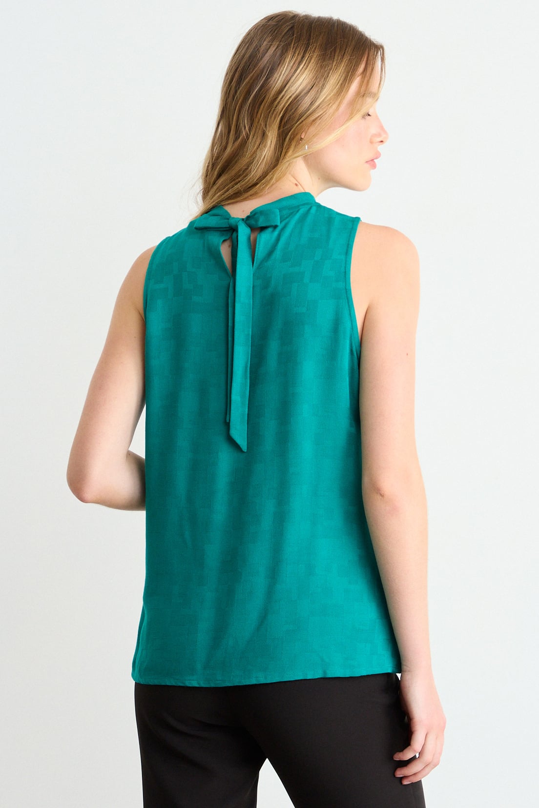 BLUSA LISA VERDE TURQUESA MUJER IO - 3