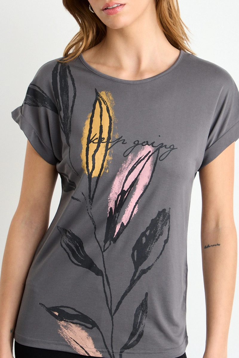 POLERA ESTAMPADA GRIS MUJER IO - 3