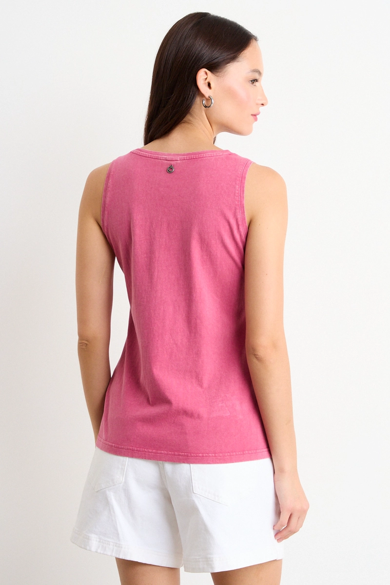 POLERA ESTAMPADA FUCSIA MUJER IO - 3
