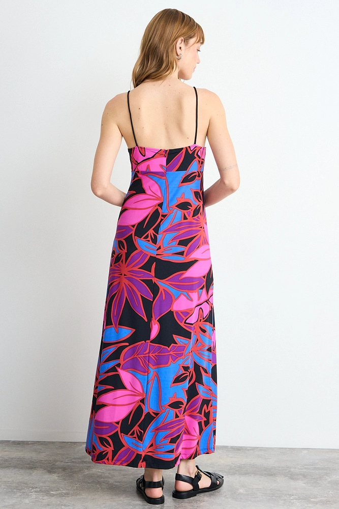 VESTIDO FANTASIA LARGO AZUL MUJER IO - 5