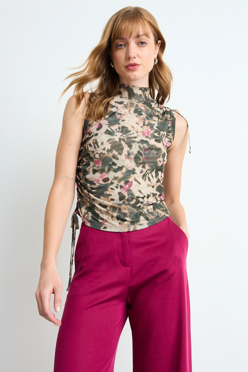 POLERA FANTASIA VERDE OLIVA MUJER IO - 2