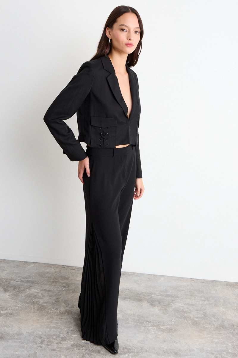 BLAZER LISO NEGRO MUJER IO - 4