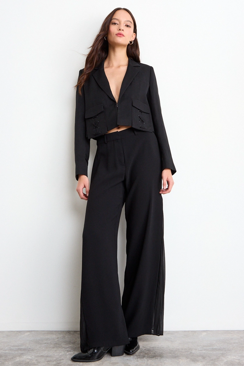 BLAZER LISO NEGRO MUJER IO - 5