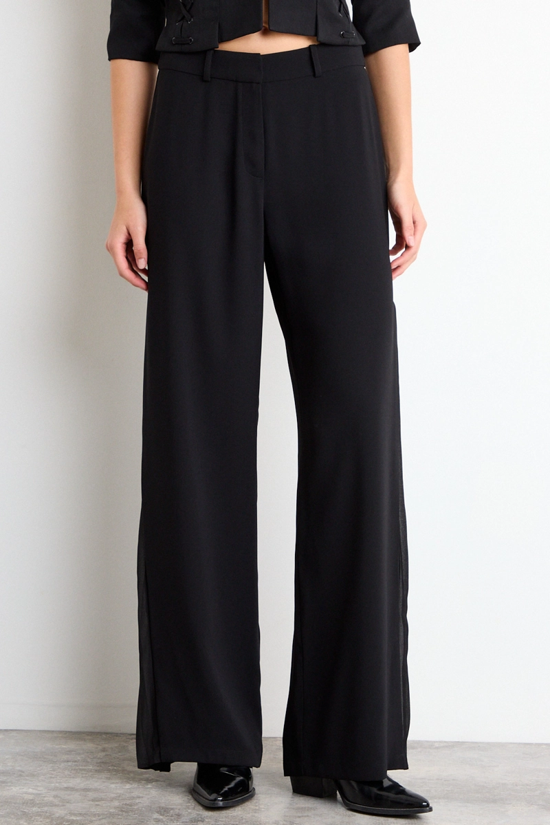 PANTALON LISO NEGRO MUJER IO - 2