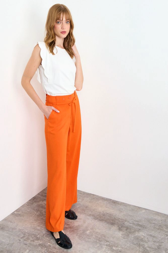 PANTALON LISO NARANJO MUJER IO - 5