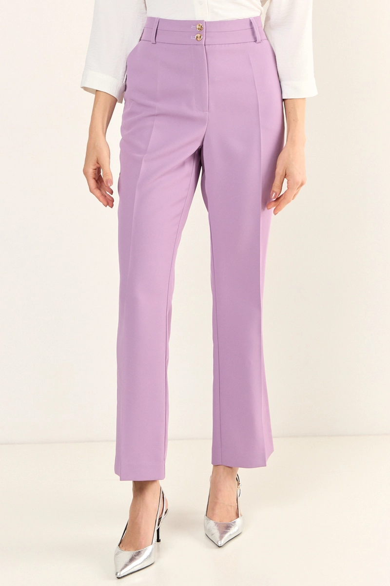 PANTALON RECTO FORMAL MORADO MUJER MAGRIFFE - 2