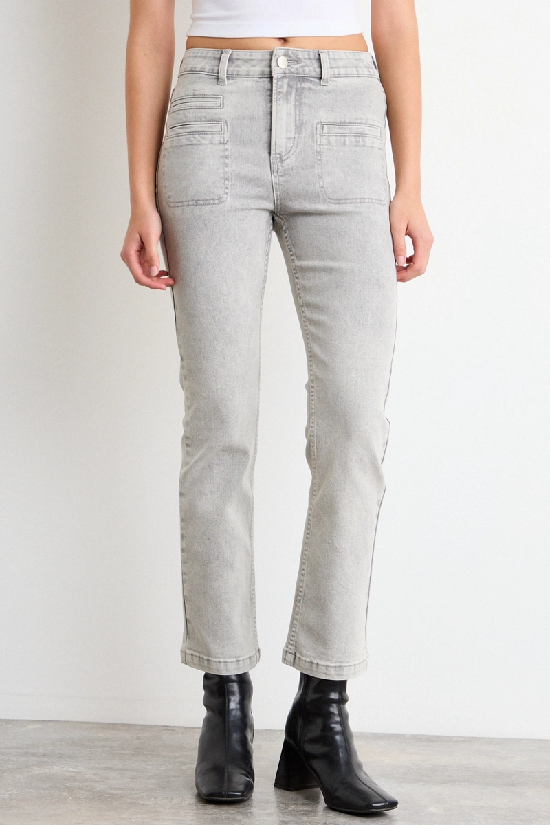 JEANS LISO GRIS MUJER IO - 2
