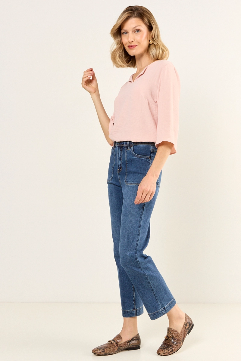 BLUSA ESCOTE V ROSA MUJER MAGRIFFE - 4
