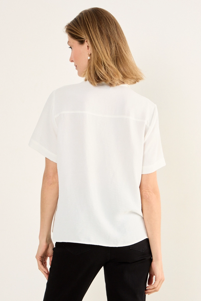 BLUSA CAMISERA MANGA CORTA CRUDO MUJER MAGRIFFE - 3