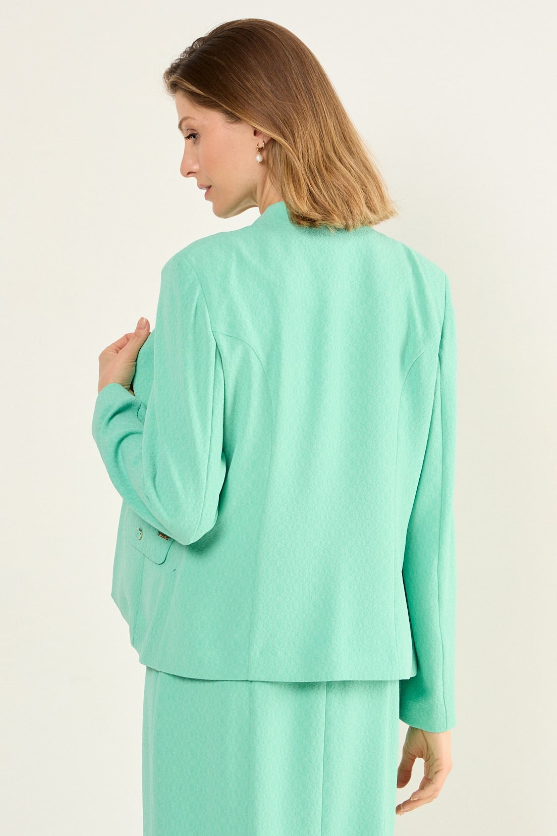 BLAZER SIN SOLAPA VERDE MUJER MAGRIFFE - 3