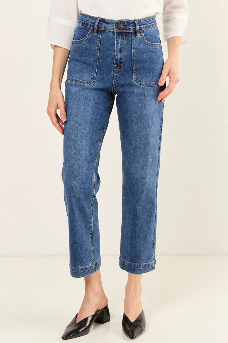 JEANS RECTO AZUL MUJER MAGRIFFE - 2