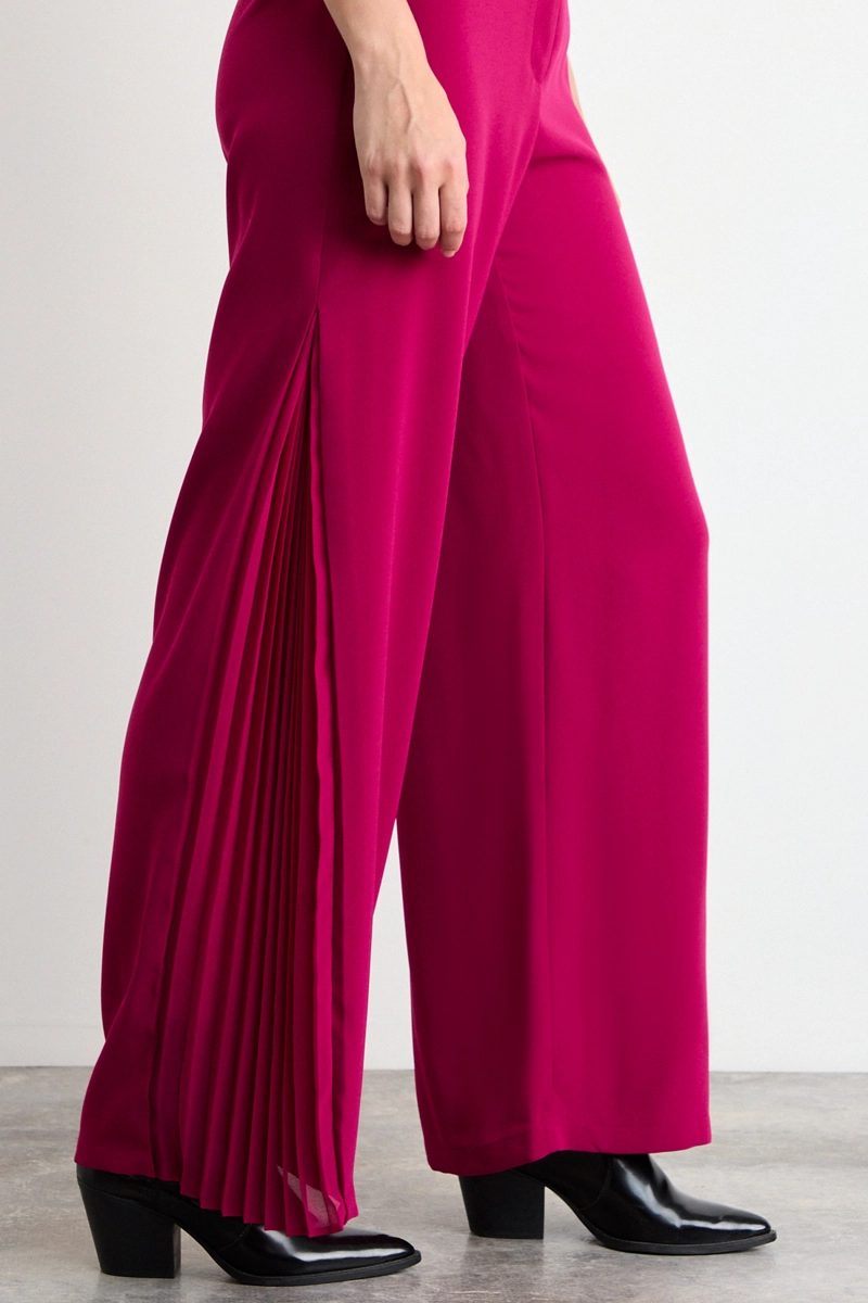 PANTALON LISO BURDEOS MUJER IO - 3