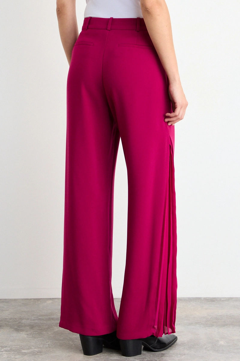 PANTALON LISO BURDEOS MUJER IO - 4
