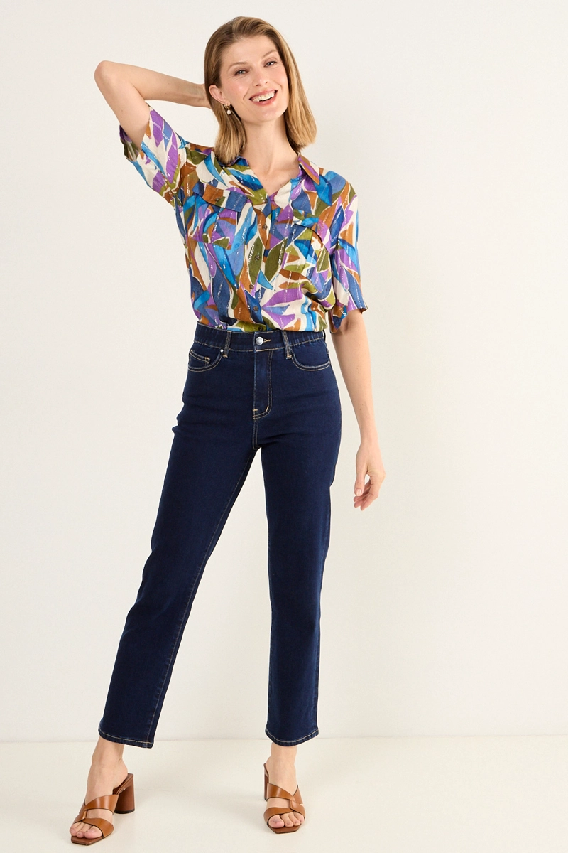 BLUSA CAMISERA MORADO MUJER MAGRIFFE - 4