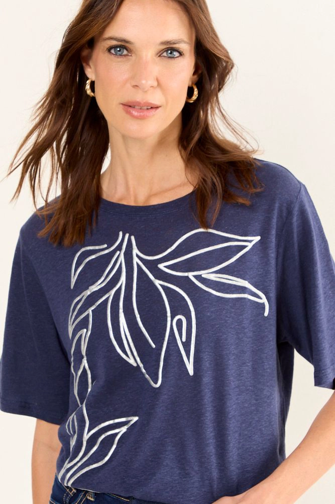 POLERA ESTAMPADA AZUL MUJER MAGRIFFE - 2