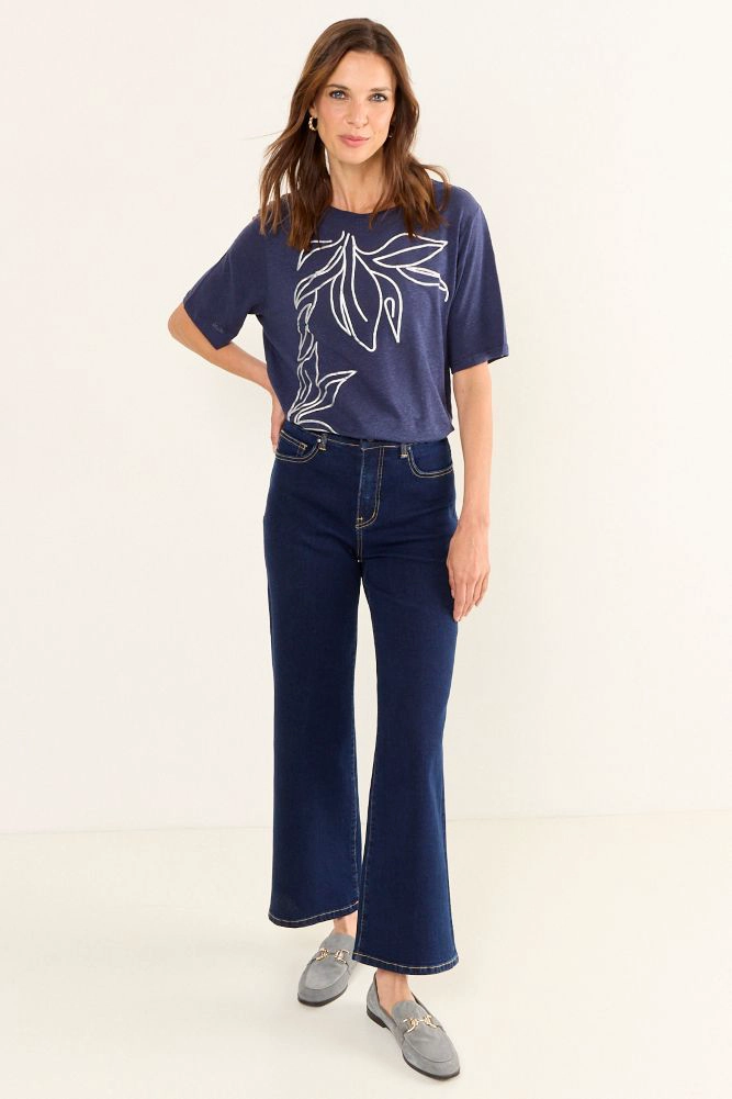 POLERA ESTAMPADA AZUL MUJER MAGRIFFE - 4