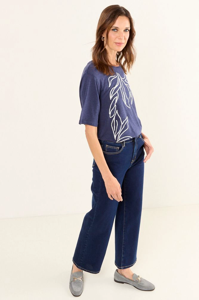 POLERA ESTAMPADA AZUL MUJER MAGRIFFE - 5