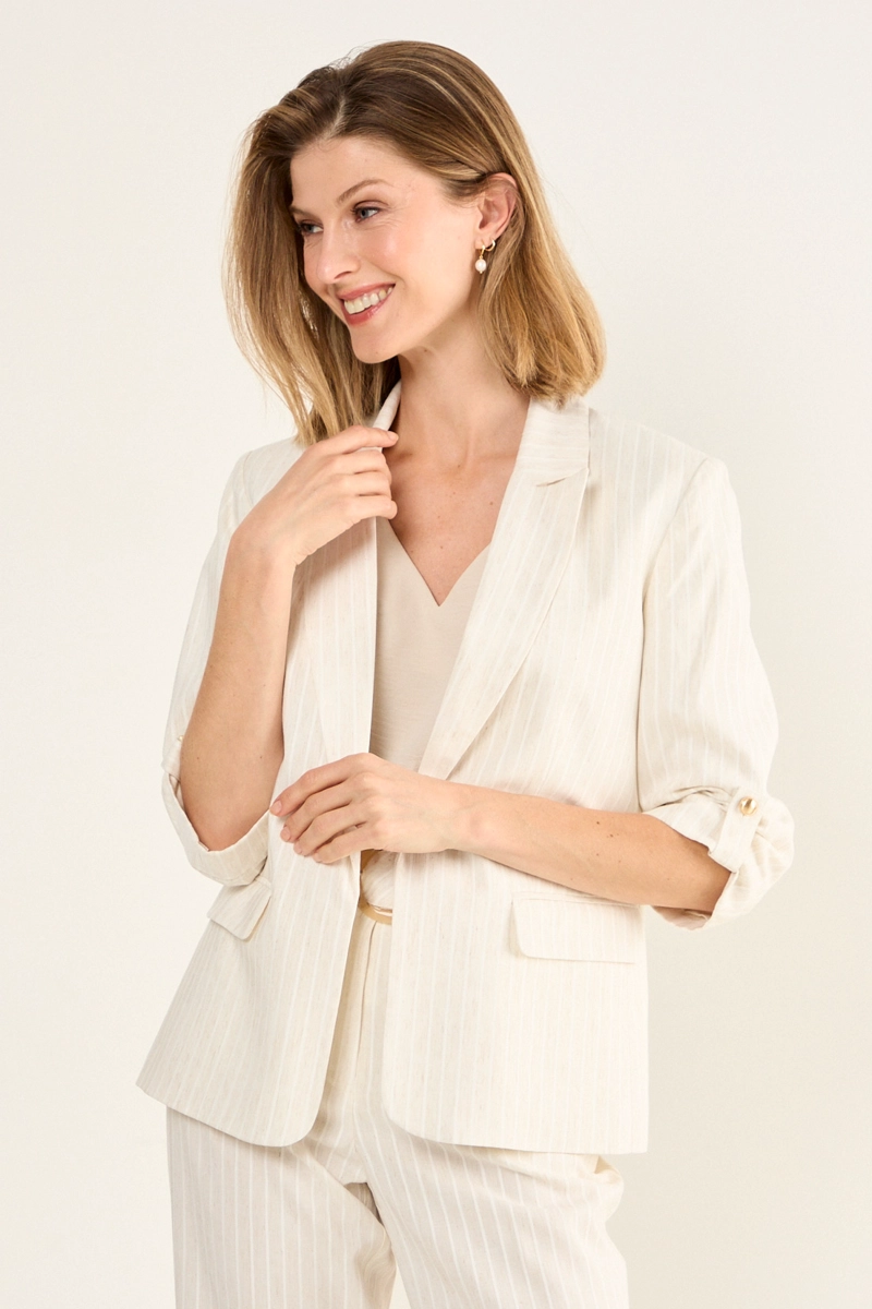 BLAZER LINEAS CRUDO MUJER MAGRIFFE - 1