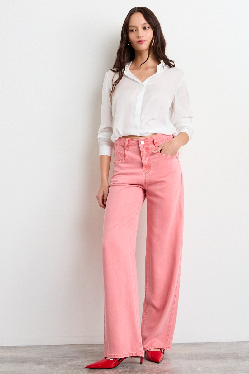 JEANS LISO ROSA MUJER IO - 1