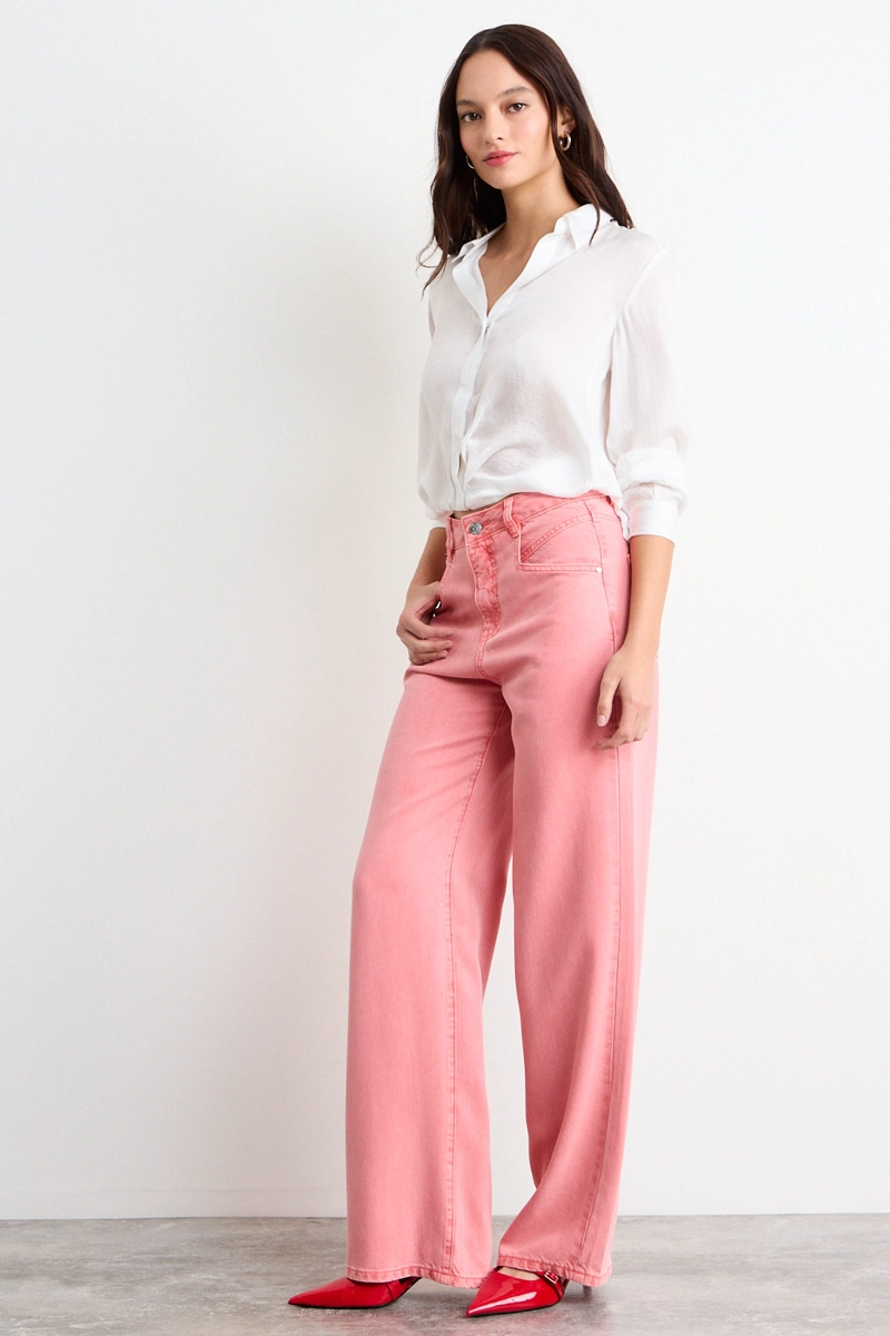 JEANS LISO ROSA MUJER IO - 5