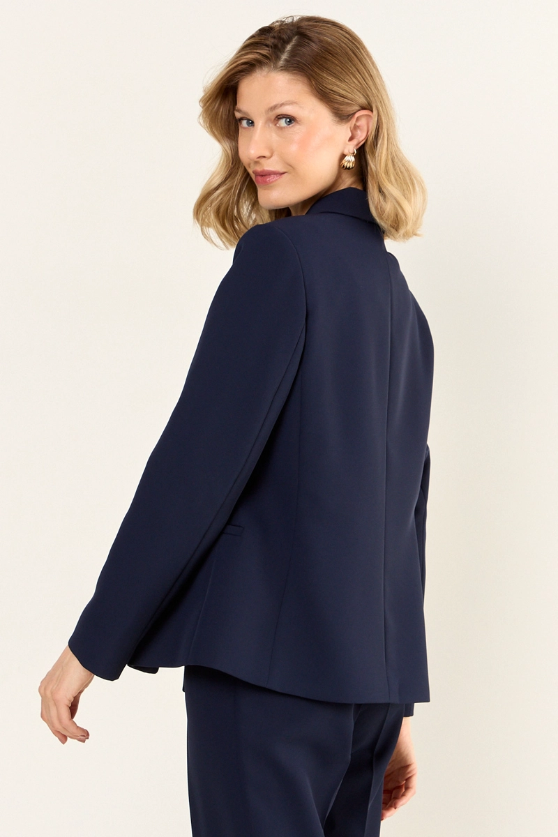 BLAZER ABOTONADO CON SOLAPA AZUL MUJER MAGRIFFE - 3