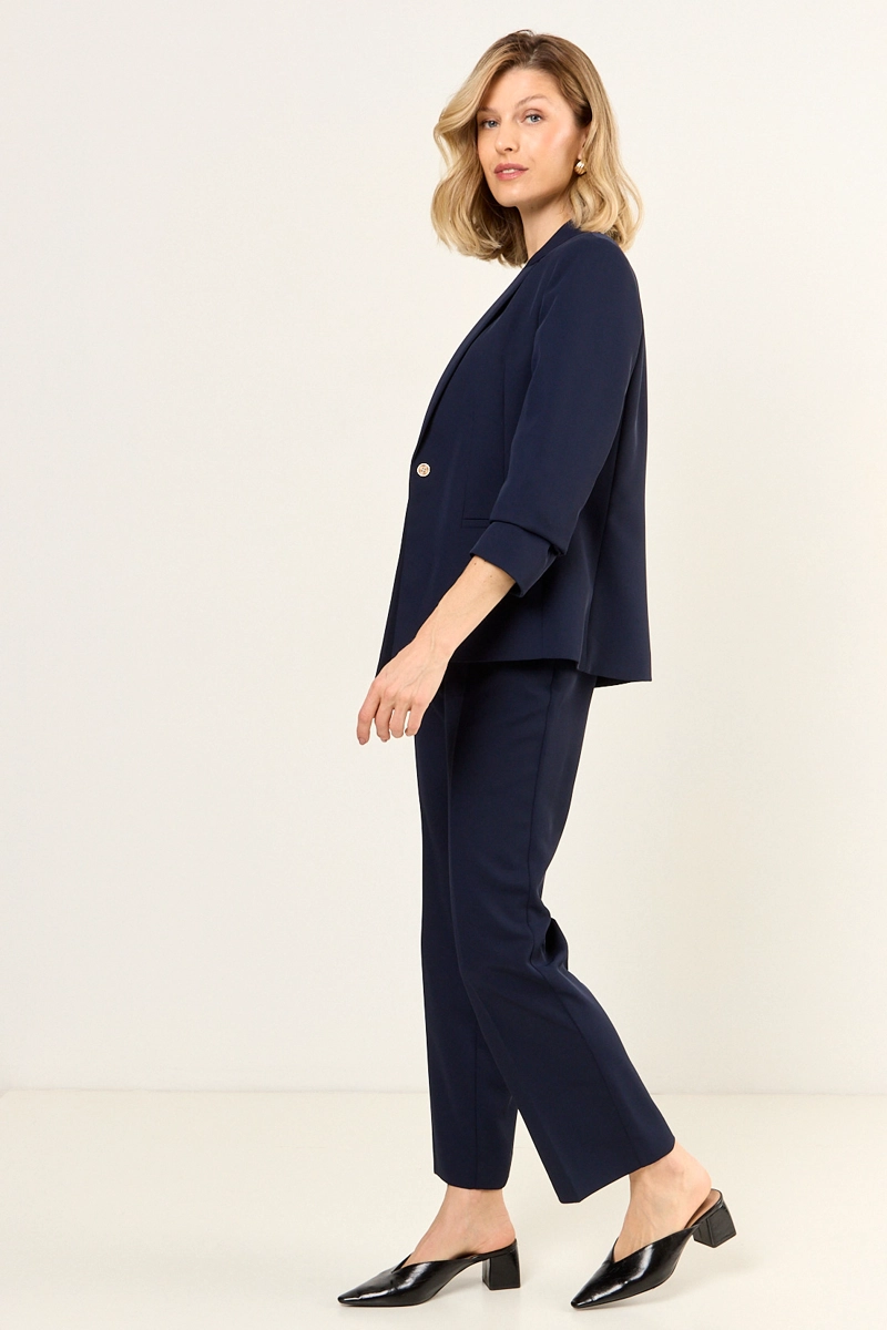 BLAZER ABOTONADO CON SOLAPA AZUL MUJER MAGRIFFE - 5