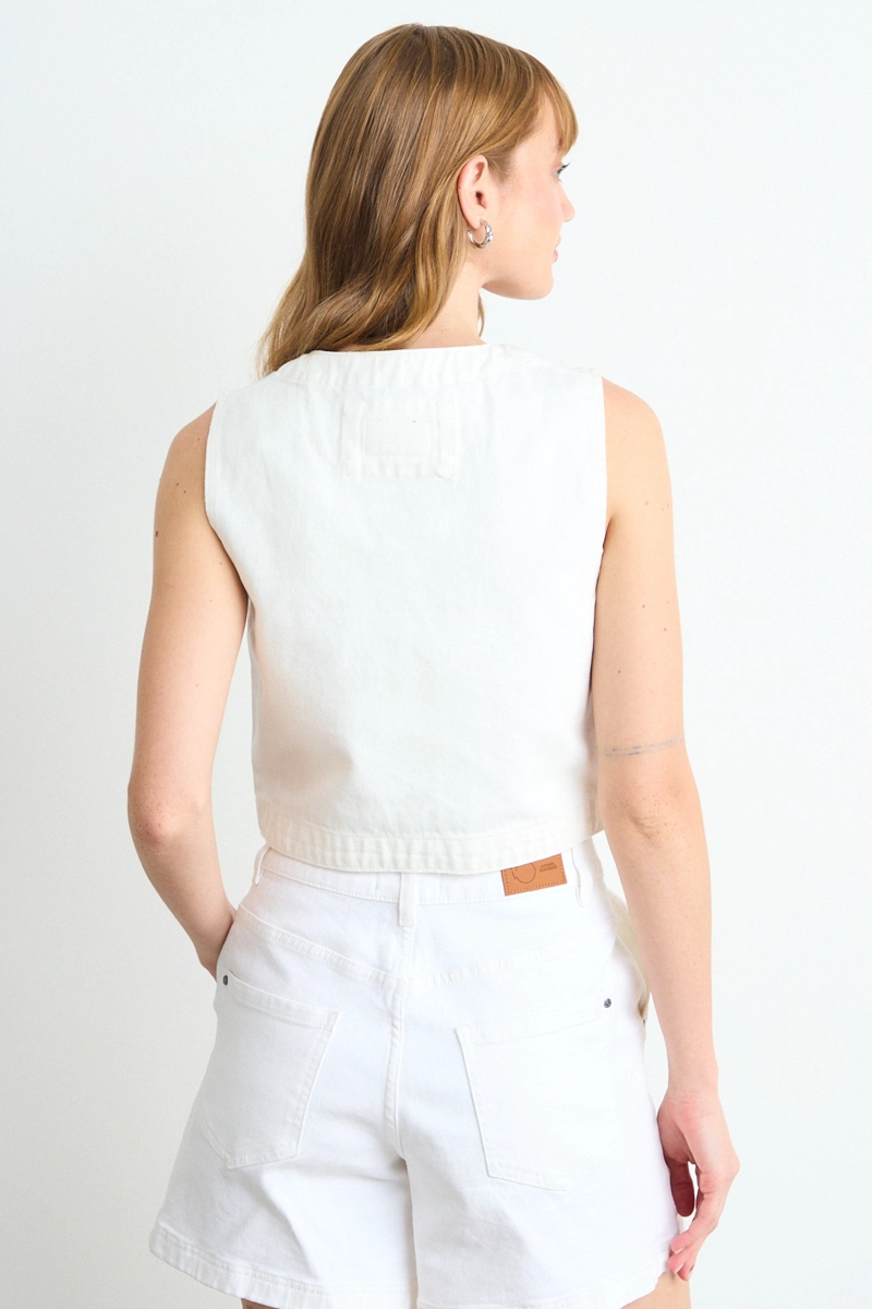 GILET LISO CRUDO MUJER IO - 3