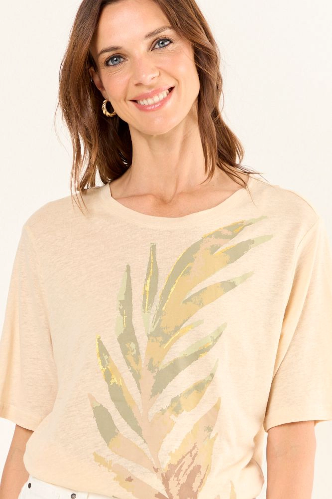 POLERA ESTAMPADA BEIGE MUJER MAGRIFFE - 2