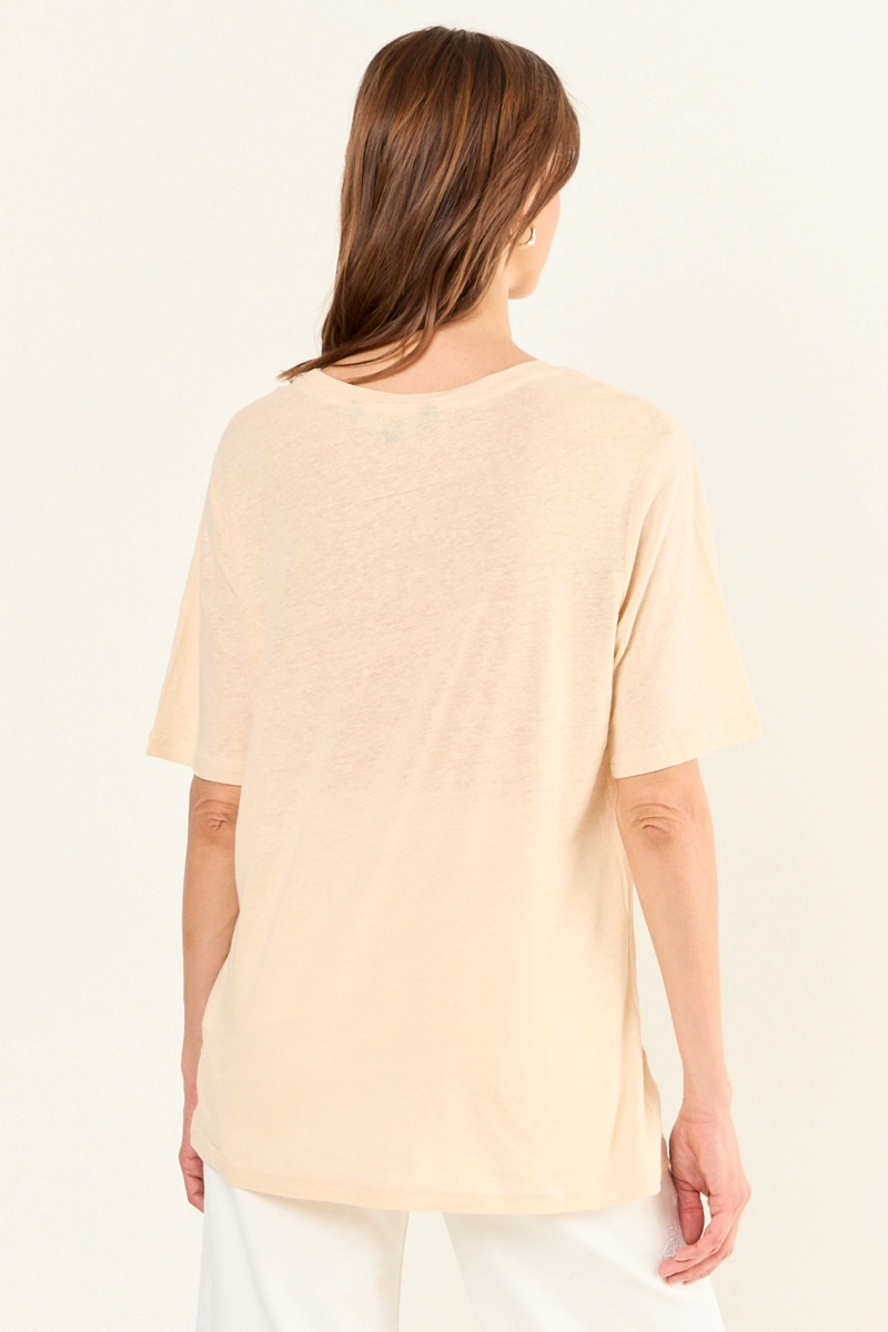 POLERA ESTAMPADA BEIGE MUJER MAGRIFFE - 3