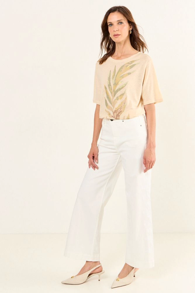 POLERA ESTAMPADA BEIGE MUJER MAGRIFFE - 4