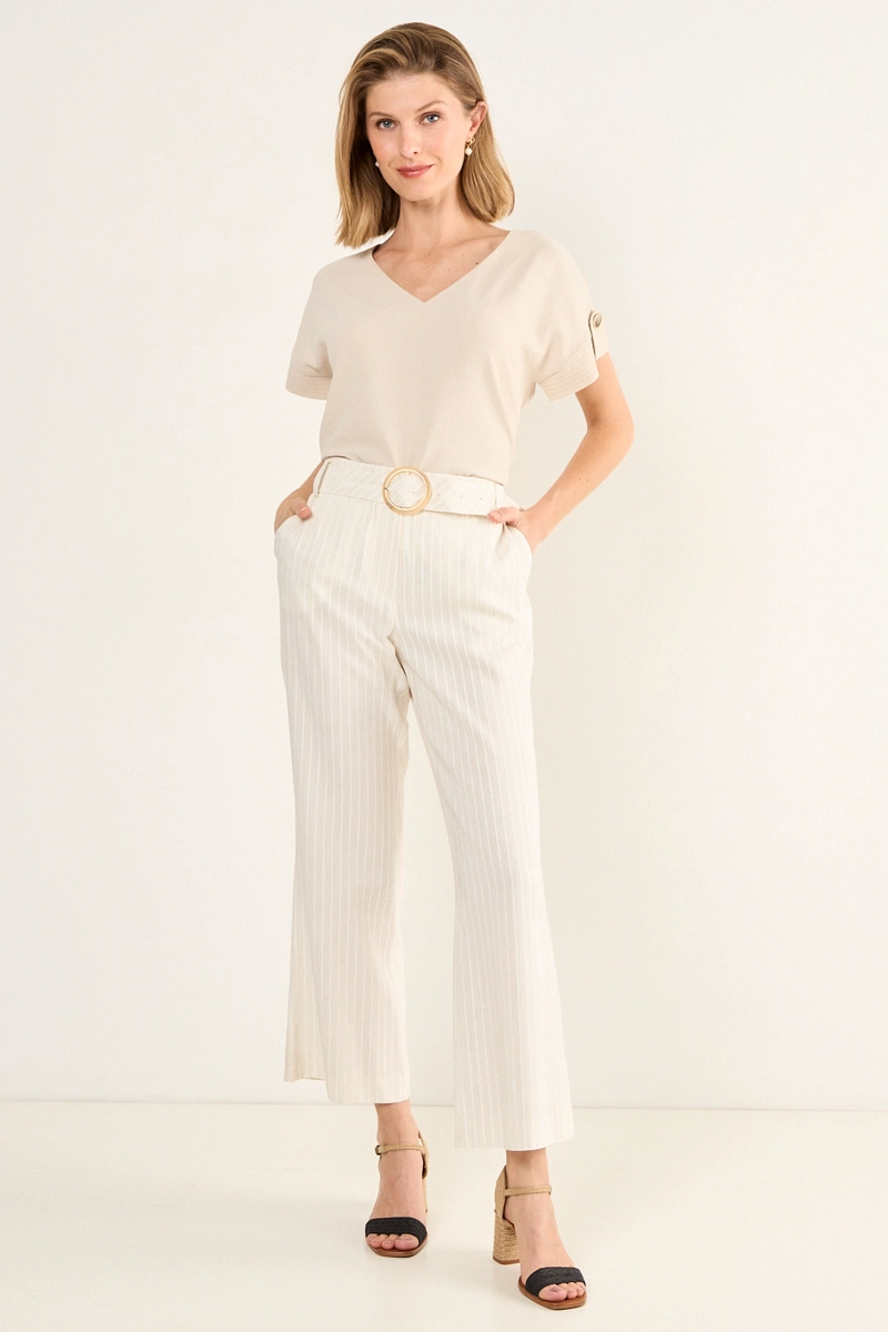 PANTALON WIDE CRUDO MUJER MAGRIFFE - 1