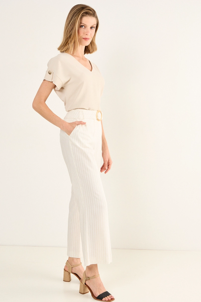 PANTALON WIDE CRUDO MUJER MAGRIFFE - 5