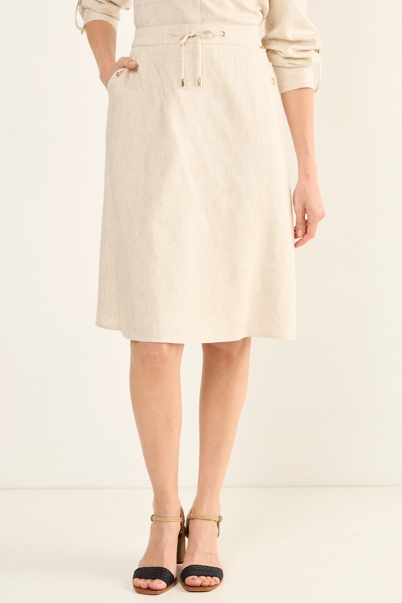 FALDA BEIGE MUJER MAGRIFFE - 2