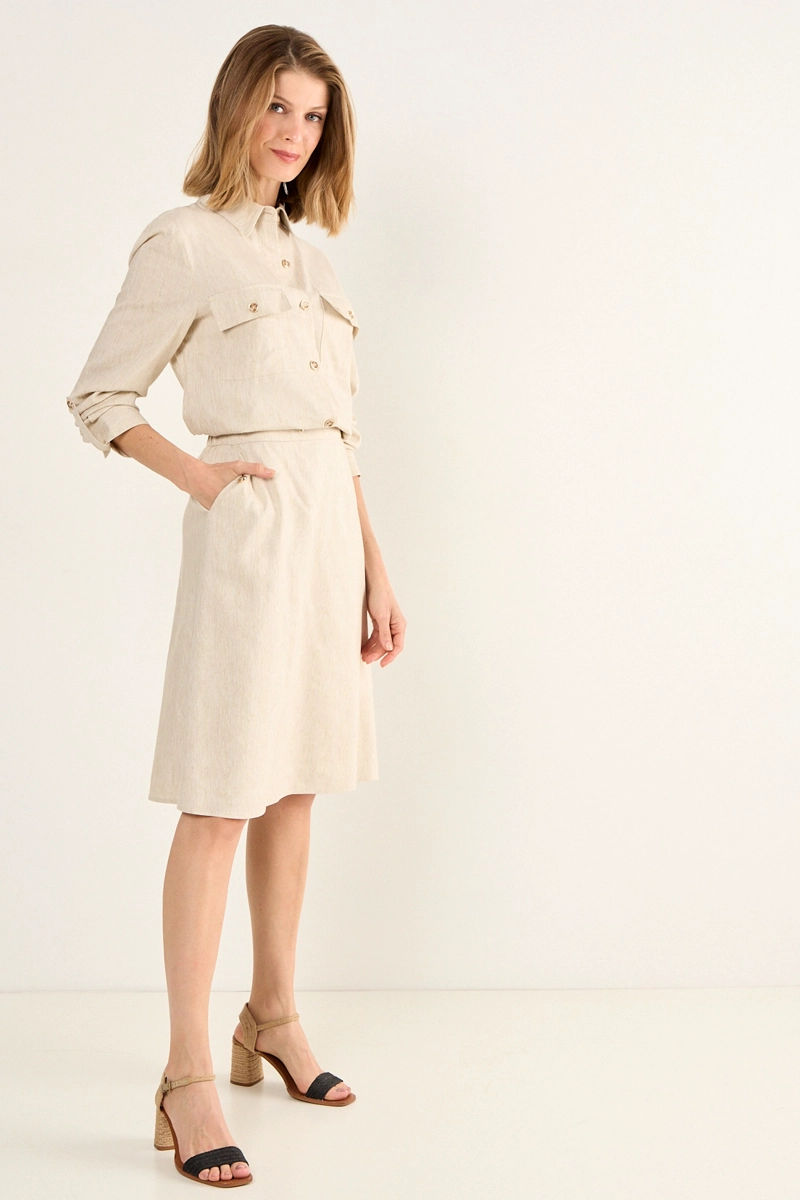 FALDA BEIGE MUJER MAGRIFFE - 5