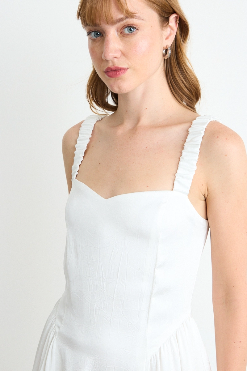 VESTIDO LISO LARGO CRUDO MUJER IO - 2
